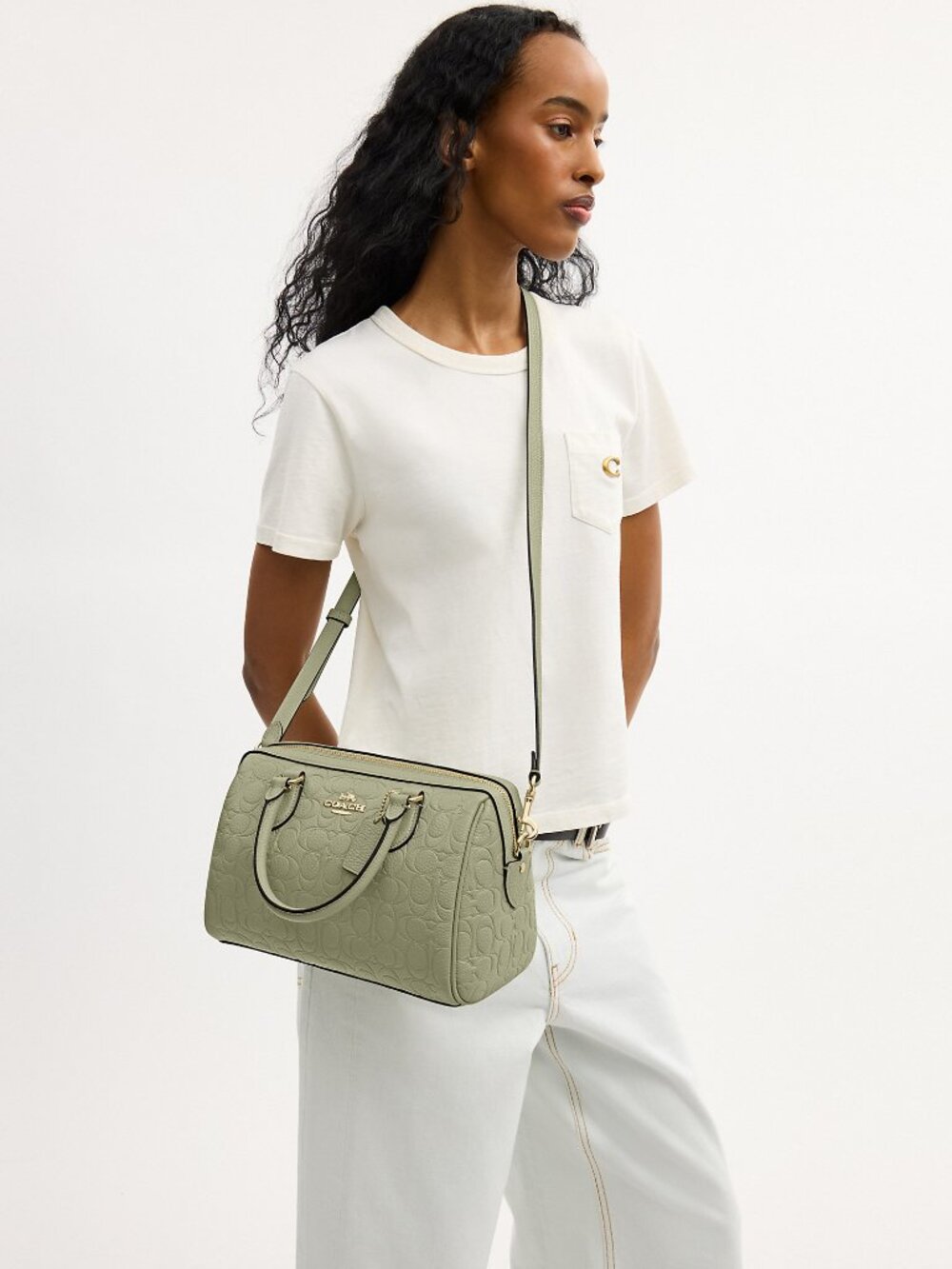 Coach Outlet Rowan Satchel Bag In Signature Leather